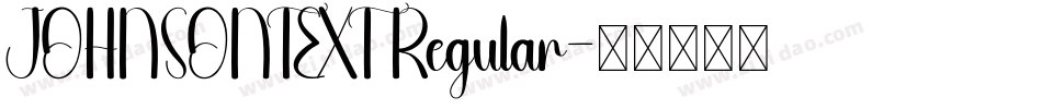 JOHNSONTEXT Regular字体转换